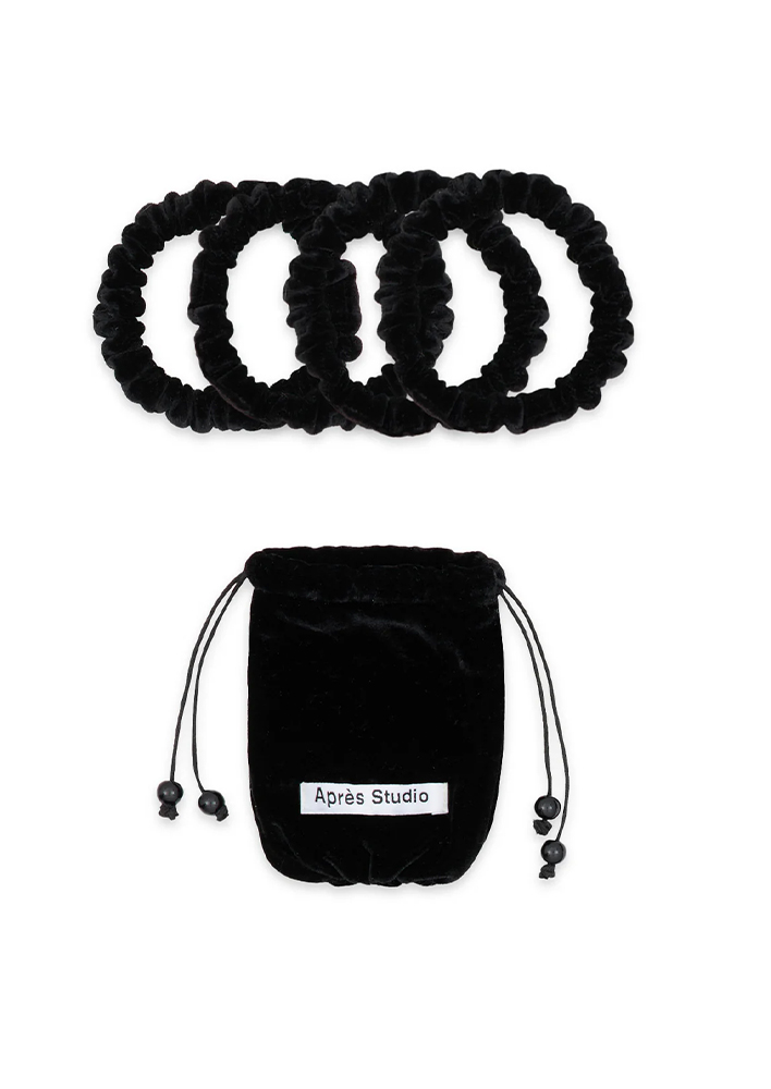 Luxe gifts under $100 - Apres Studios Silk Velvet Ruched Hair Ties