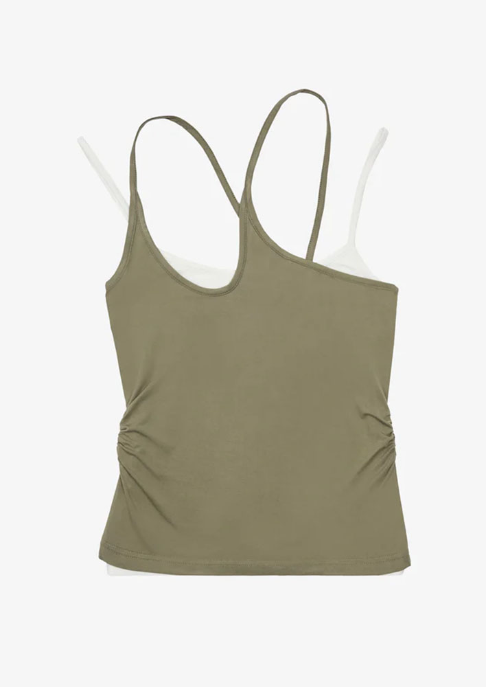 Five By Flynn Womens Asym Layered Singlet $125