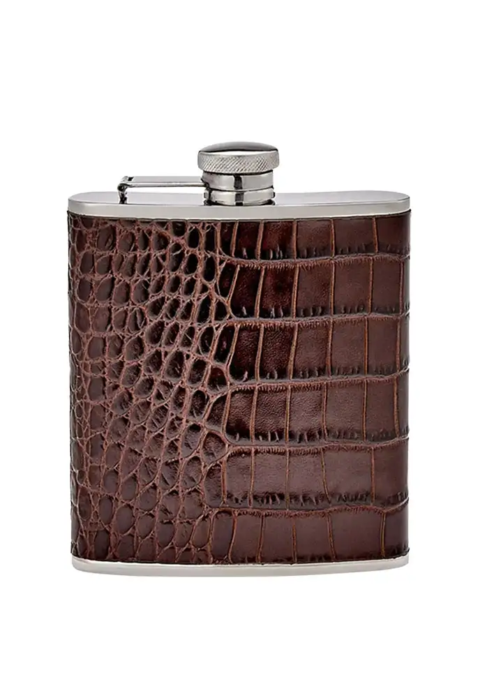 Calexico Man Leather Wrapped Flask $99